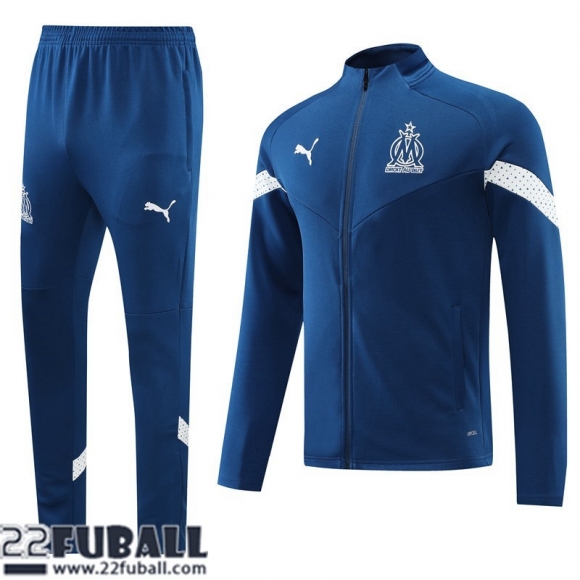 Sweatjacke Olympique Marseille blau Herren 22 23 JK537