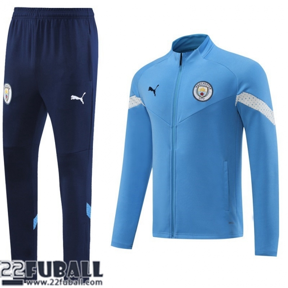 Sweatjacke Manchester City blau ciel Herren 22 23 JK549