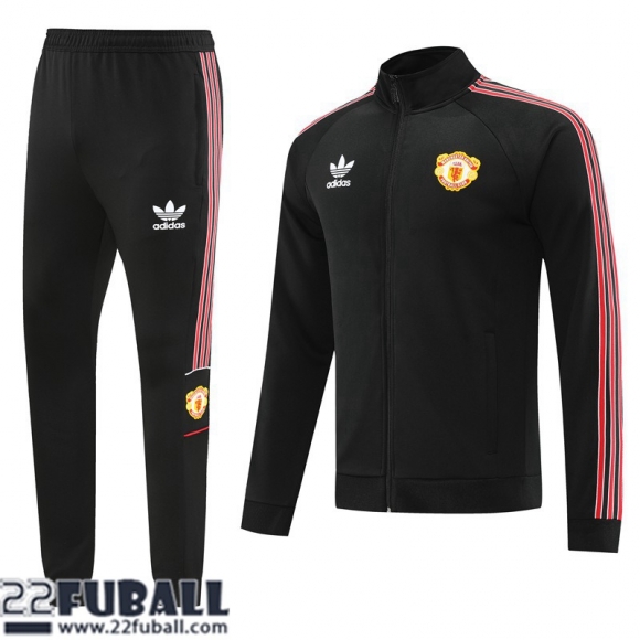 Sweatjacke Manchester United Schwarz Herren 22 23 JK582