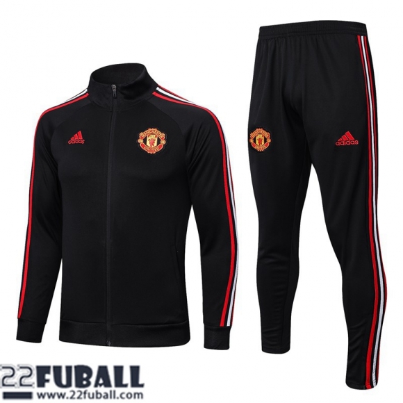 Sweatjacke Manchester United Schwarz Herren 22 23 JK609