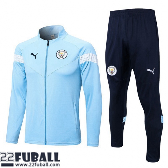 Sweatjacke Manchester City Himmelblau Herren 22 23 JK619