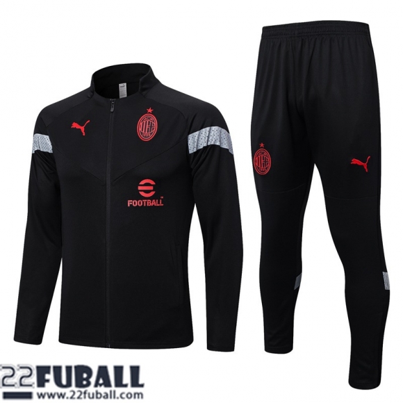 Sweatjacke AC Milan Schwarz Herren 22 23 JK631