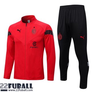 Sweatjacke AC Milan Rot Herren 22 23 JK633