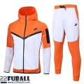 Sweatjacke Sport weiß orange Herren 22 23 JK641