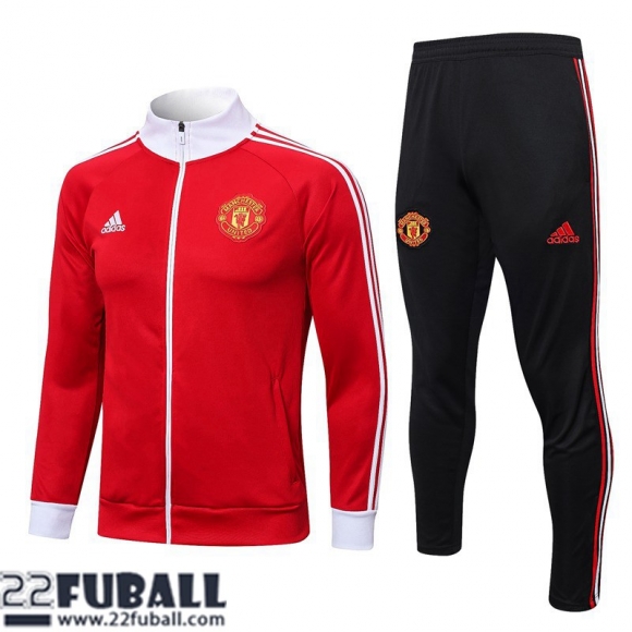 Sweatjacke Manchester United Rot Herren 22 23 JK653