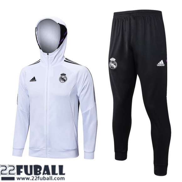 Sweatjacke Real Madrid Weiss Herren 22 23 JK672