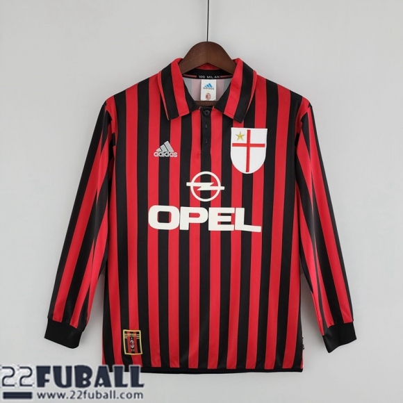 Retro Fussball Trikots AC Milan Heimtrikot Herren Langarm 99 00 FG180