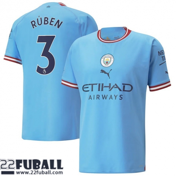 Fussball Trikots Manchester City Heimtrikot Herren 22 23 Rúben 3