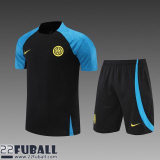T-Shirt Inter Mailand Schwarz Herren 22 23 PL443