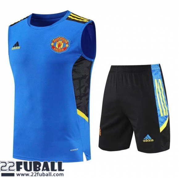 Ohne Ärmel Manchester United Blau Herren 22 23 PL492