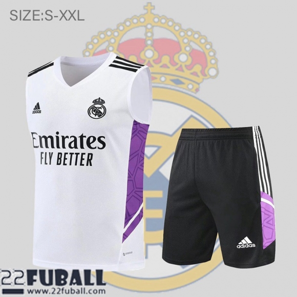 Ohne Ärmel Real Madrid Weiss Herren 22 23 PL510