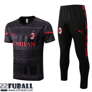 T-Shirt AC Milan Schwarz Herren 22 23 PL527