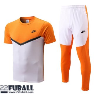 T-Shirt Sport weiß orange Herren 22 23 PL548