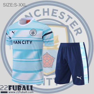 T-Shirt Manchester City Blau Weiss Herren 22 23 PL602