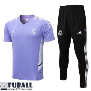 Trainingsanzug T Shirt Real Madrid Lila Herren 22 23 TG596