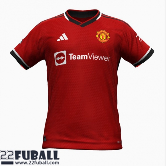 Fussball Trikots Manchester United Durchgesickerte Version nach Hause Herren 23 24