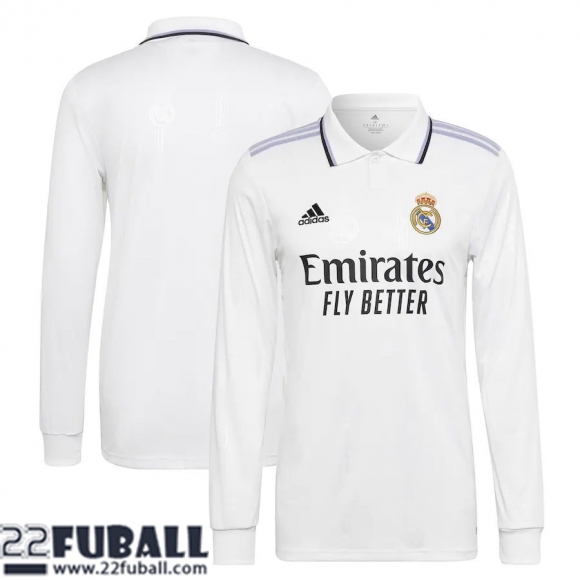 Fussball Trikots Langarm Real Madrid Heimtrikot Herren 22 23