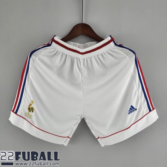 Retro Fussball Shorts Frankreich Weiß Herren 1998 DK158