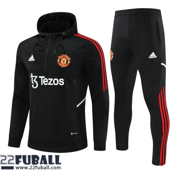 Sweatshirt Foot Manchester United Schwarz Herren 22 23 SW53