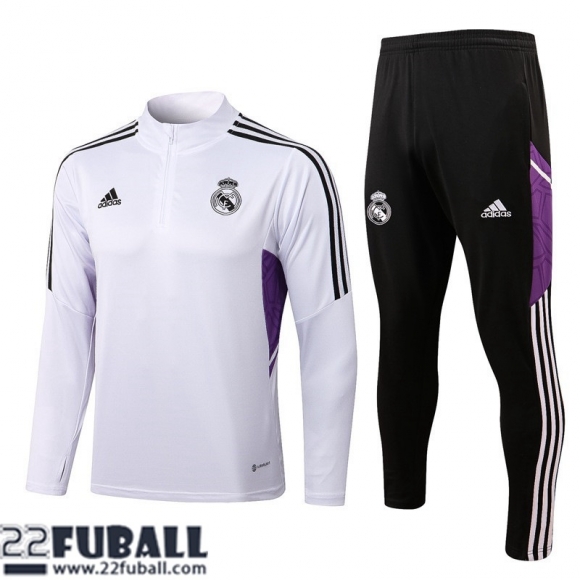 Trainingsanzug Real Madrid Weiß Herren 22 23 TG357