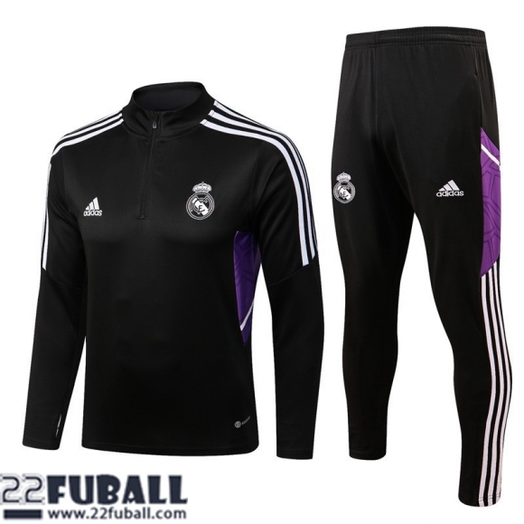 Trainingsanzug Real Madrid schwarz Herren 22 23 TG358