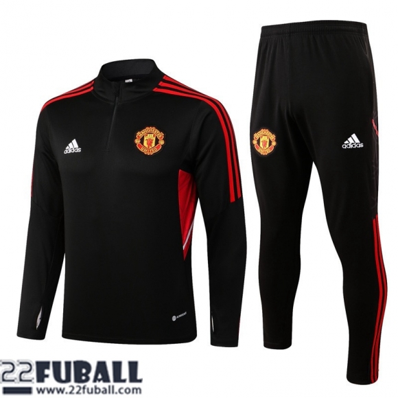 Trainingsanzug Manchester United schwarz Herren 22 23 TG359