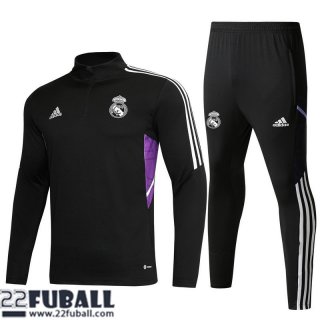 Trainingsanzug Real Madrid schwarz Herren 22 23 TG367