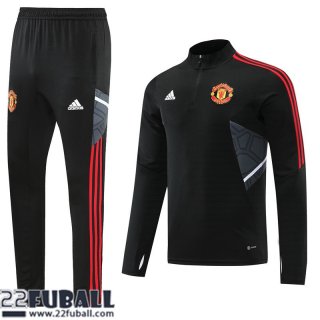 Trainingsanzug Manchester United schwarz Herren 22 23 TG378