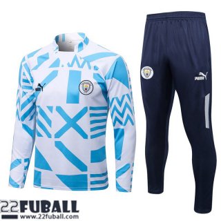Trainingsanzug Manchester City Blanc blau Herren 22 23 TG445