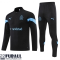 Trainingsanzug Olympique Marseille schwarz Herren 22 23 TG475