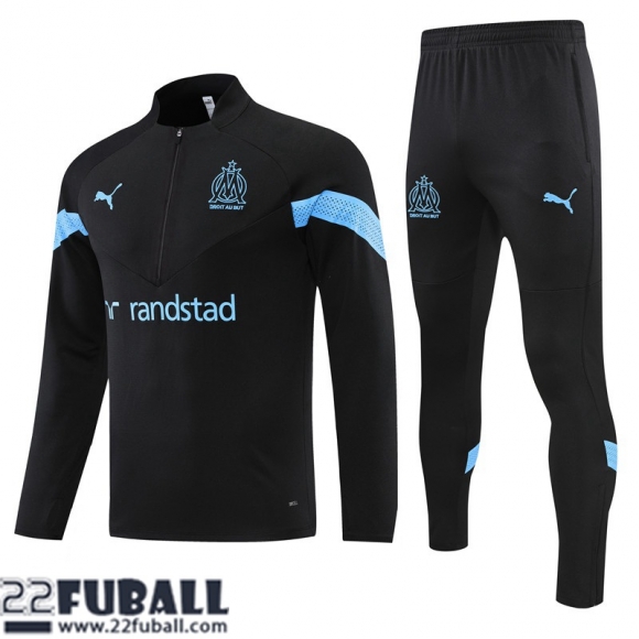 Trainingsanzug Olympique Marseille schwarz Herren 22 23 TG475