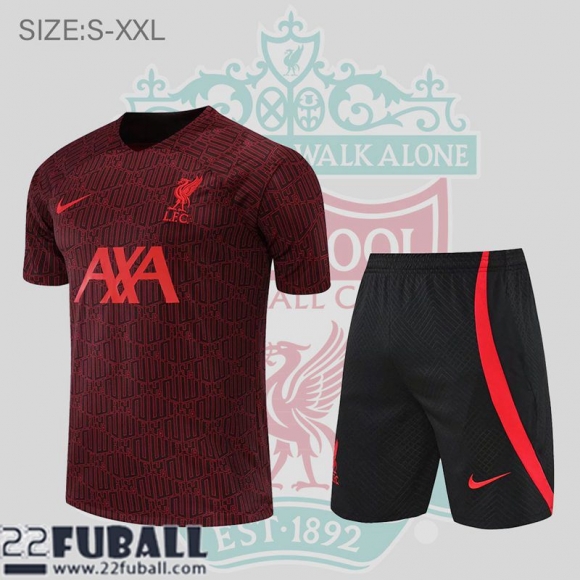 Trainingsanzug T Shirt Liverpool rouge foncé Herren 22 23 TG484