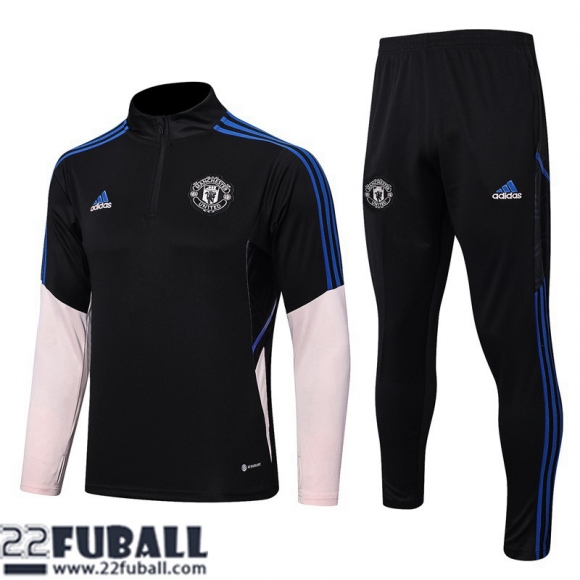 Trainingsanzug Manchester United Schwarz Herren 22 23 TG564