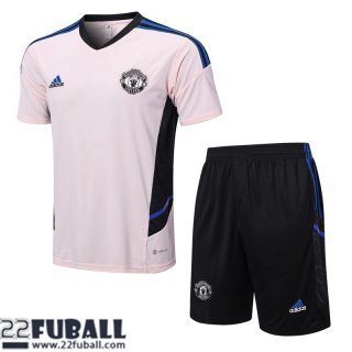 Trainingsanzug T Shirt Manchester United Rosa Herren 22 23 TG606