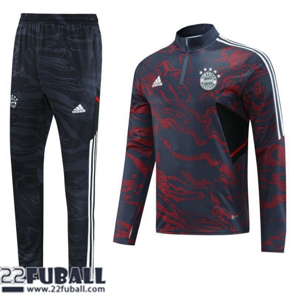 Trainingsanzug Bayern Munchen rot grau Herren 22 23 TG628