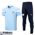 Trainingsanzug T Shirt Manchester City hellblau Herren 22 23 TG637