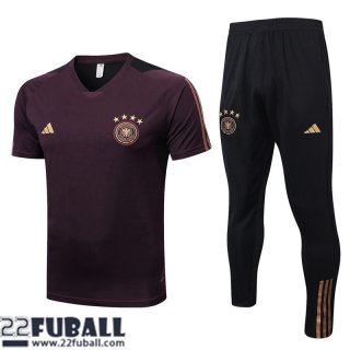 Trainingsanzug T Shirt Deutschland dunkelbraun Herren 22 23 TG640