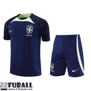 Trainingsanzug T Shirt Brasilien Blau Herren 22 23 TG652