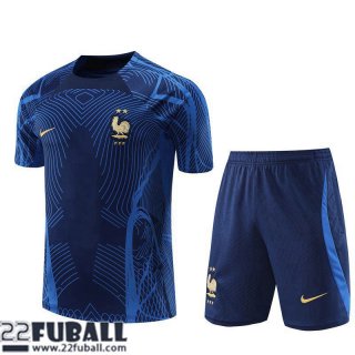 Trainingsanzug T Shirt Frankreich Blau Herren 22 23 TG669