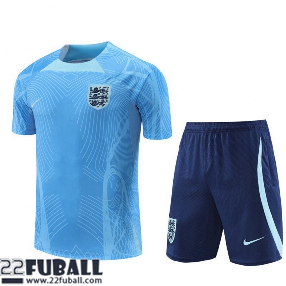 Trainingsanzug T Shirt England Himmelblau Herren 22 23 TG671