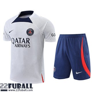 Trainingsanzug T Shirt PSG Weiss Herren 22 23 TG680