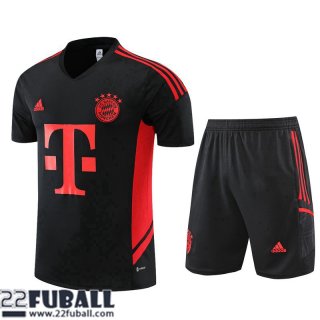 Trainingsanzug T Shirt Bayern Munchen Schwarz Herren 22 23 TG682
