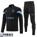 Trainingsanzug Olympique Marseille schwarz Herren 22 23 TG321