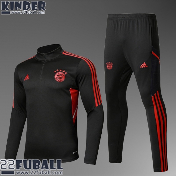 Trainingsanzug Bayern Munchen schwarz Kinder 22 23 TK344