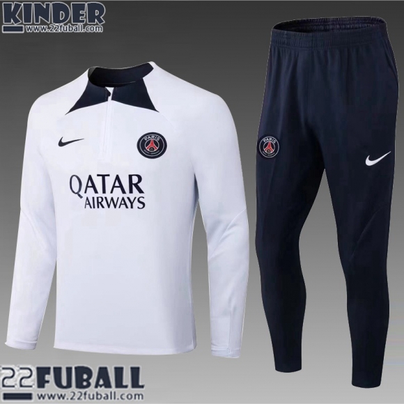 Trainingsanzug PSG Paris Weiß Kinder 22 23 TK346