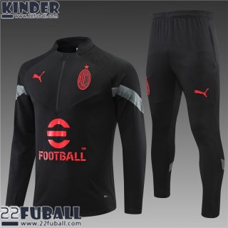 Trainingsanzug AC Milan schwarz Kinder 22 23 TK359