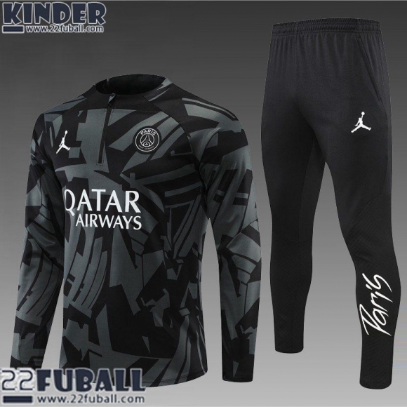 Trainingsanzug PSG Paris gris noir Kinder 22 23 TK364