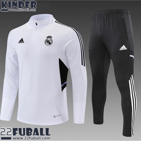 Trainingsanzug Real Madrid Weiß Kinder 22 23 TK369