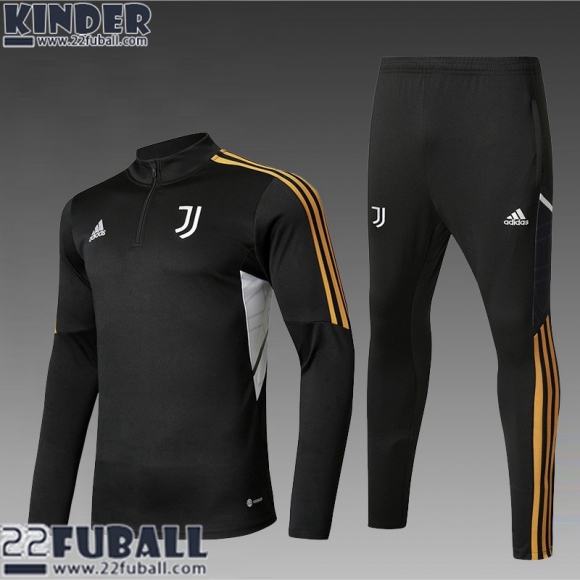 Trainingsanzug Juventus schwarz Kinder 22 23 TK375