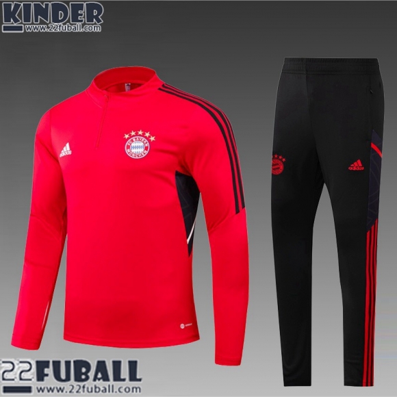 Trainingsanzug Bayern Munchen Rouge Kinder 22 23 TK377